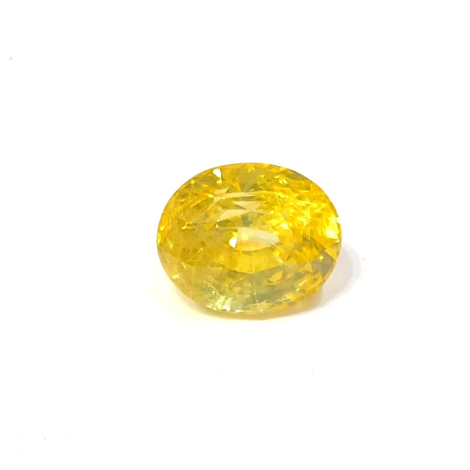 Yellow natural sapphire
