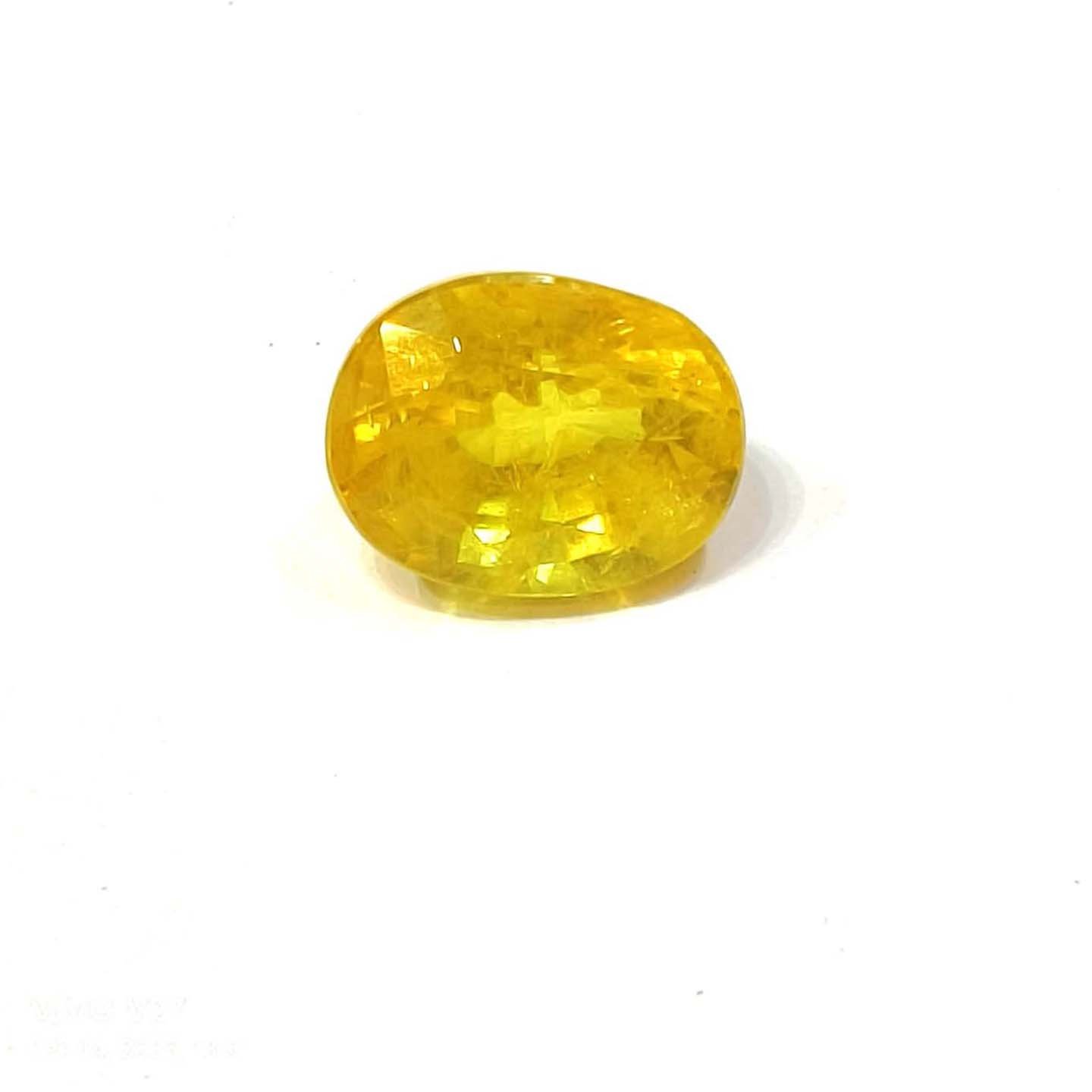 Yellow natural sapphire