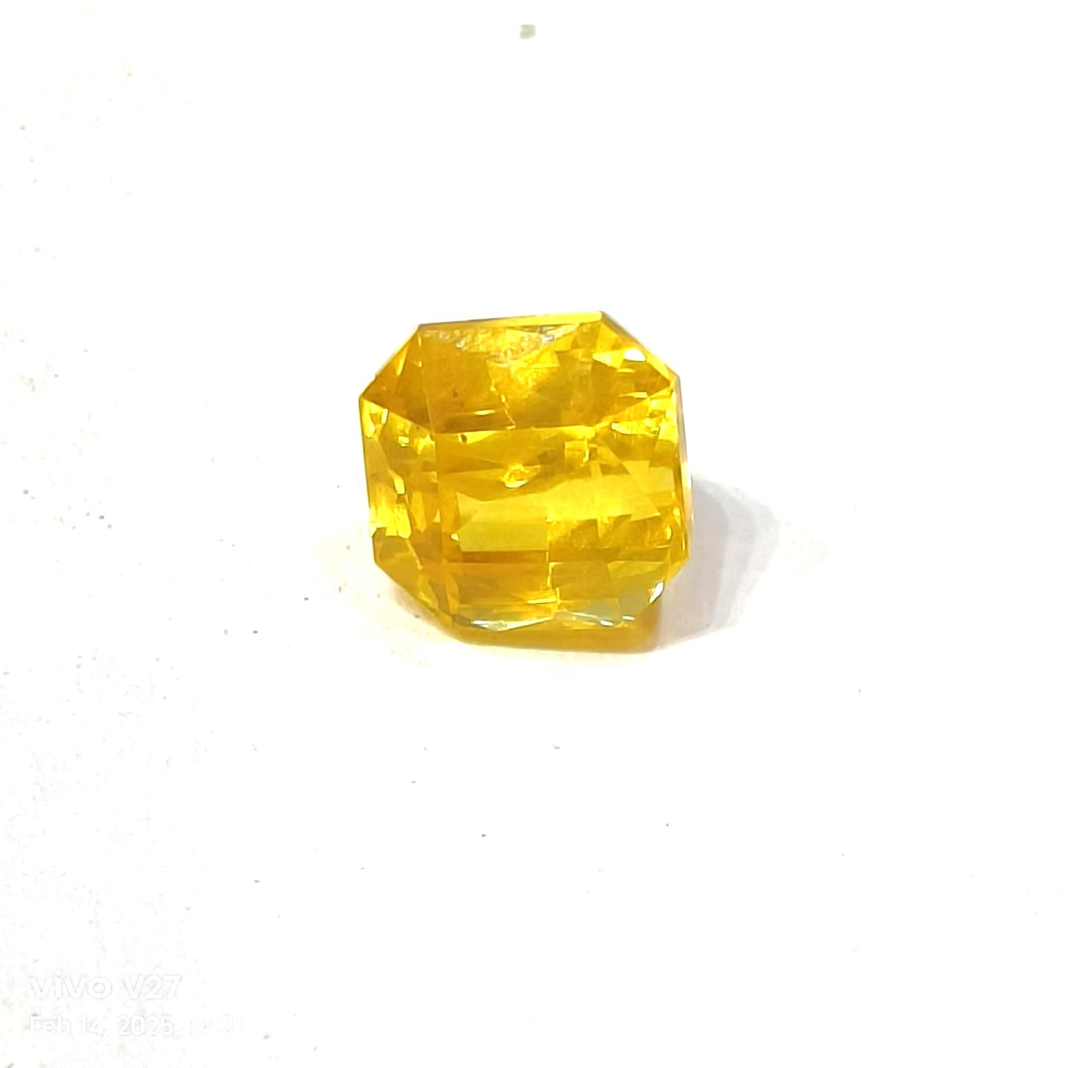 Yellow natural sapphire